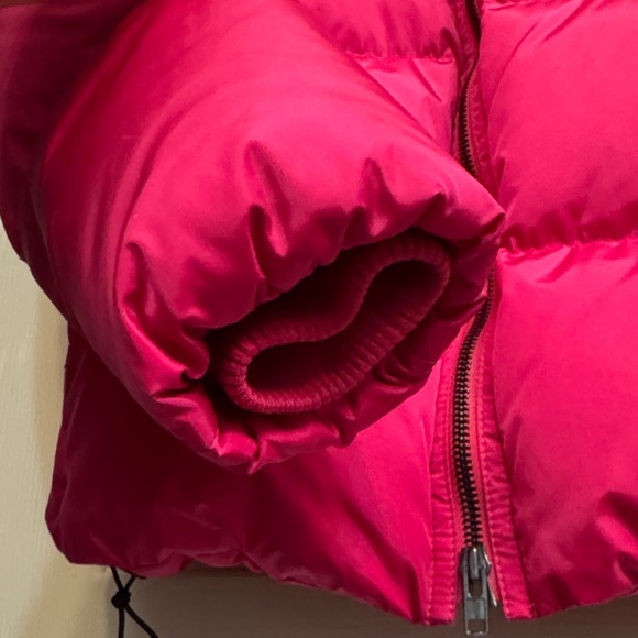 💗 Coach Fuchsia Puffer Jacket | Shearling Collar & Leather Detail | Size Small - Picture 11 of 11